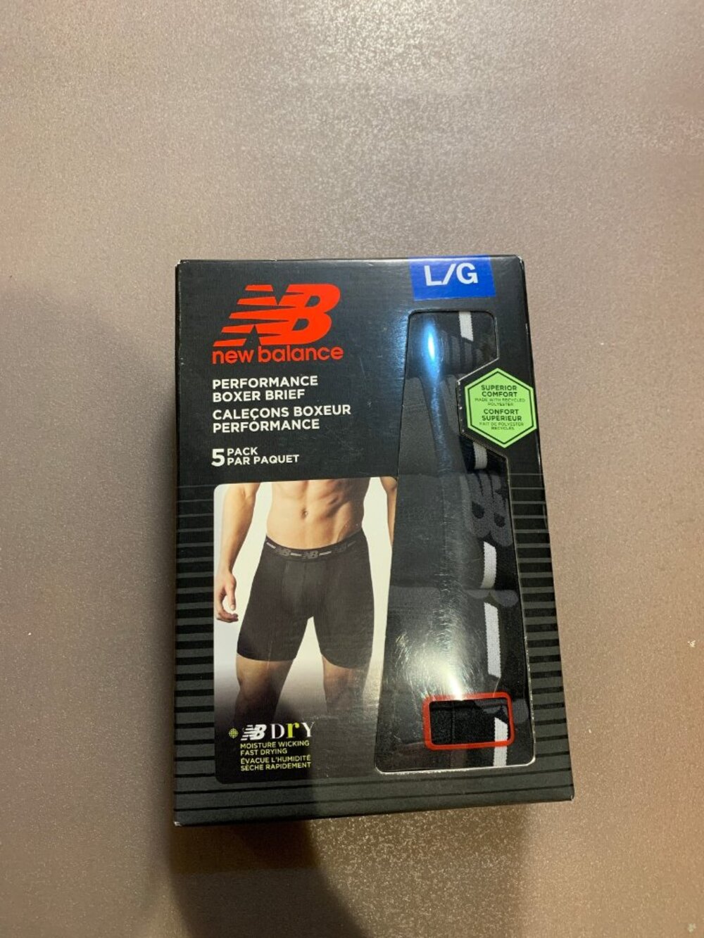 New Balance 5 Pack Premium 6-inch Boxer Briefs Performance